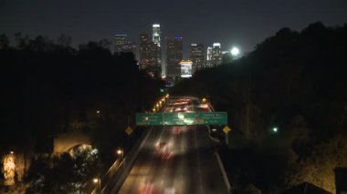 Los angeles şehir akşam trafik