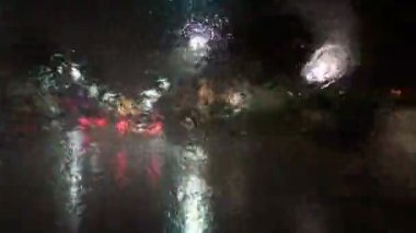 gece yağmur Timelapse sürüş