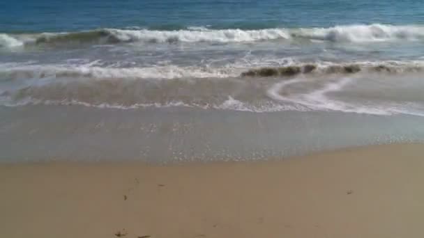 Praia ondas de areia timelapse — Vídeo de Stock