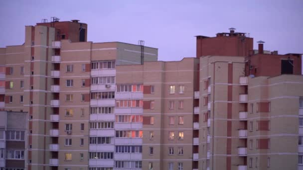 Edificio Residenziale Più Piani Mattoni Moderno Sviluppo Residenziale Nei Paesi — Video Stock