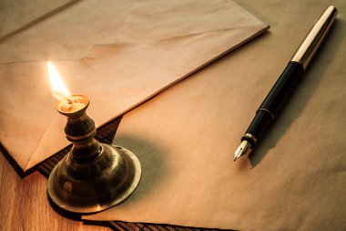 Vintage malzemeleri yazma