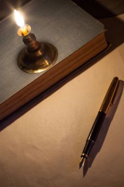 Vintage malzemeleri yazma