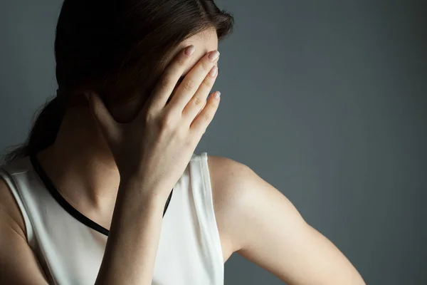 Menina Triste Mulher Deprimido — Fotografia de Stock