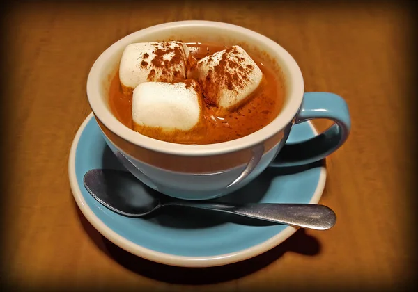 Chocolate quente americano com marshmallows — Fotografia de Stock
