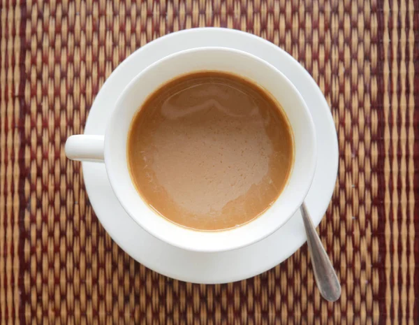 Vietnamca anlık kahve üstten görünüm egzotik Asya mat ile sıcak 