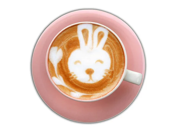 Bunny latte art kawę — Zdjęcie stockowe