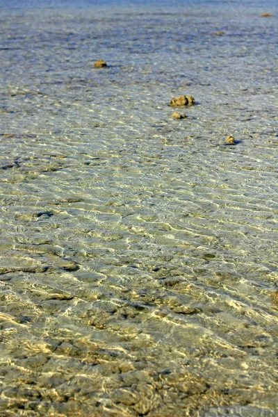 Ondulações de água do mar claras na costa — Fotografia de Stock