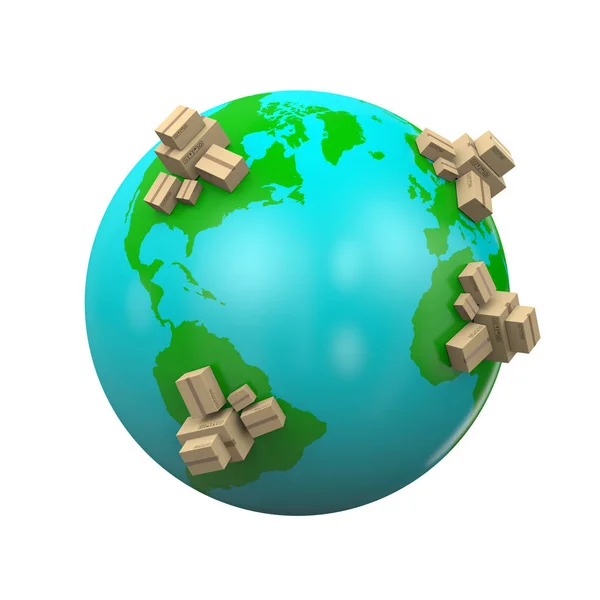 Worldwide Shipping Illustration — Stock Photo, Image