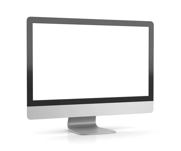 Auf einem einzigen Computermonitor — Stockfoto