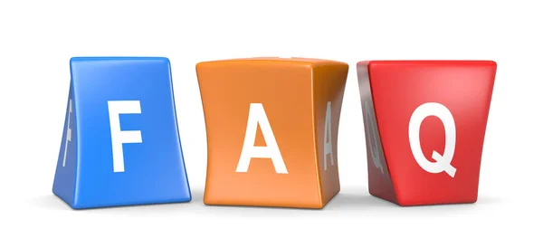 FAQ Funny Cubes — Stock Photo, Image