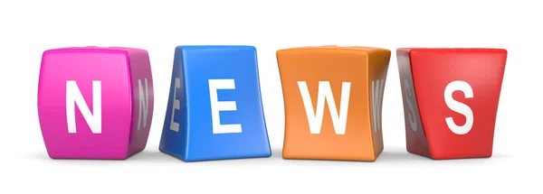 News Funny Cubes — Stock Photo, Image