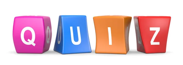 Quiz Funny Cubes — Stock Photo, Image