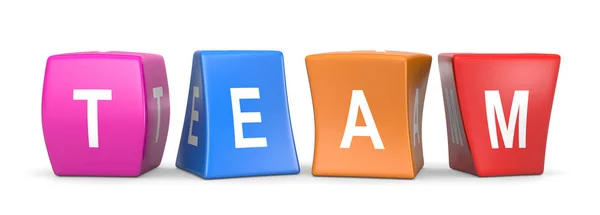 Team Funny Cubes — Stock Photo, Image