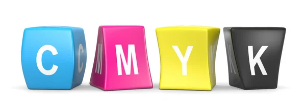 CMYK Funny Cubes — Stock Photo, Image