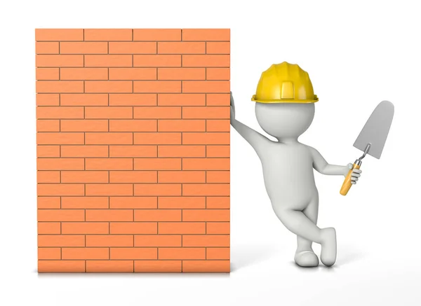 Bricklayer Illustration Konsep Konstruksi — Stok Foto