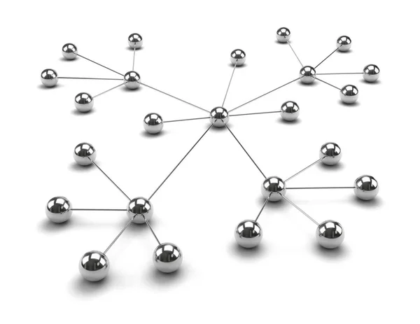 Metallic Spheres Linked Together — Stock Photo, Image