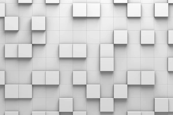 Трехмерная стена с квадратными тилами — стоковое фото
