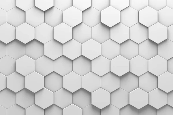 Azulejos hexagonales 3D patrón de pared —  Fotos de Stock