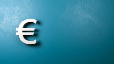 Euro para birimi sembolü şekil duvara