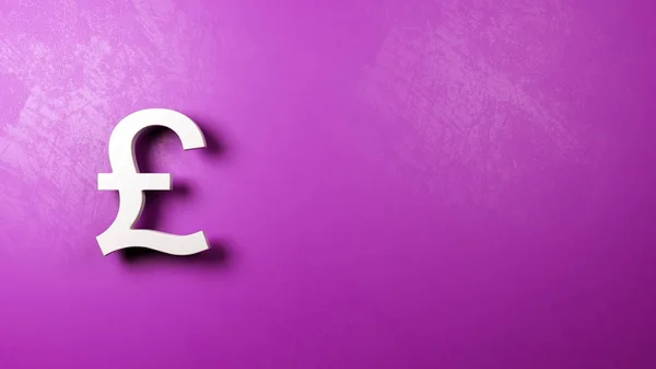 Pound British Currency Sign Against Wall — Stock Photo, Image