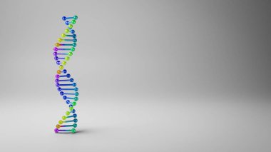 DNA Chain on Gray Background clipart