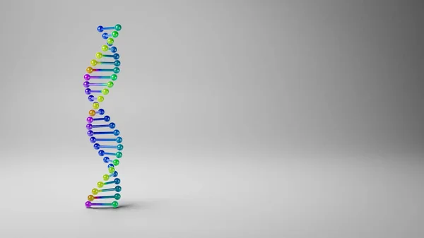Catena DNA su sfondo grigio — Foto Stock