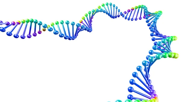 Αλυσίδα DNA που απομονώνονται σε λευκό φόντο — Φωτογραφία Αρχείου