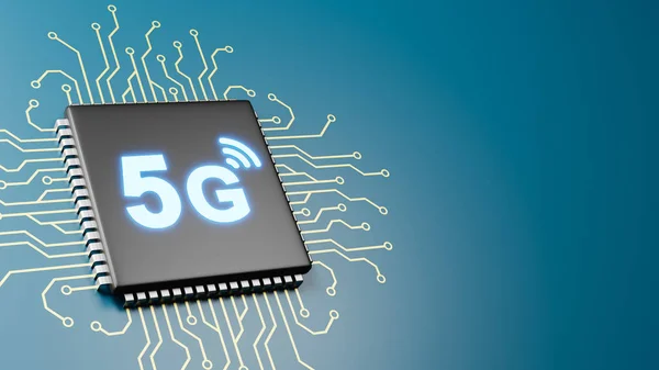 Computer Processor 5G Technology Concept — Stock Photo, Image