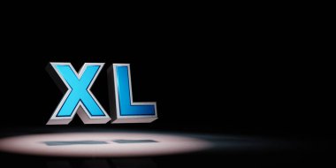 Siyah Arkaplanda XI Metni Işıklandırıldı