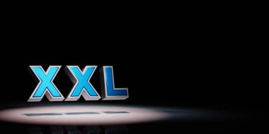 Siyah Arkaplanda Xxl Metni Işıklandırıldı