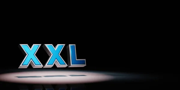 XXL Texto iluminado sobre fondo negro — Foto de Stock