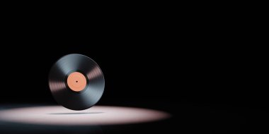 Siyah Arkaplanda Vinil Kayıt Işığı