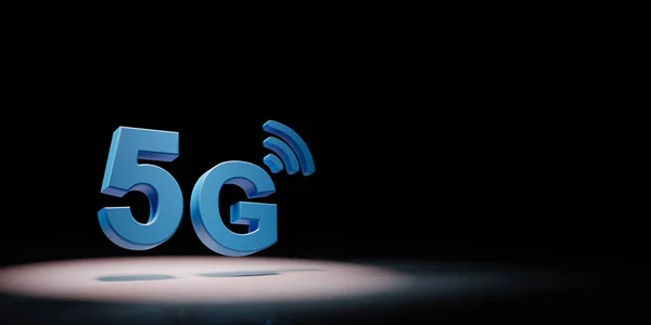 5G Text Spotlighted on Black Background — Stock Photo, Image