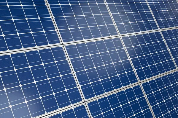 Wall of Solar Panels — Stock Photo, Image