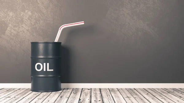 Нефтяной напиток в помещении 3D Illustration — стоковое фото