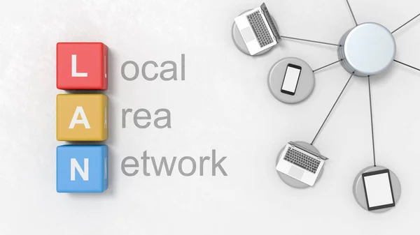 Local Area Network, LAN-Konzept Illustration — Stockfoto