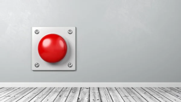 Rode knop in de kamer — Stockfoto