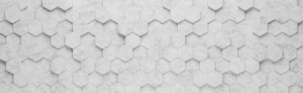 Šedé šestiúhelníkové dlaždice 3D vzor pozadí — Stock fotografie