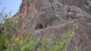 Arka planda yükselen sivri tepe 