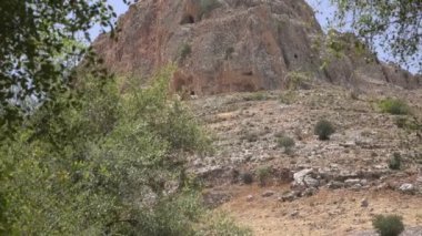 Pan çölde çok yüksek dağ tarafına kadar yavaş