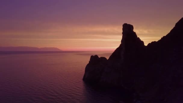 Baikal-See Felsen aus Vogelperspektive — Stockvideo