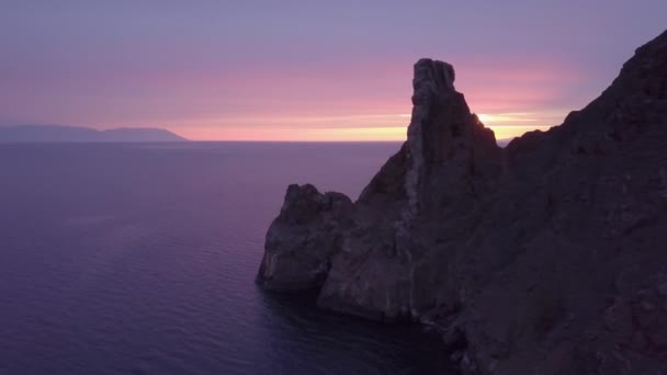 Baikal-See Felsen aus Vogelperspektive — Stockvideo