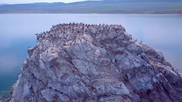 Isla en el lago Baikal — Vídeos de Stock