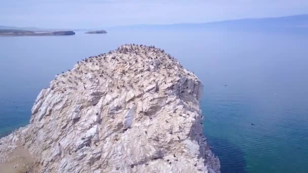 Isla en el lago Baikal — Vídeo de stock