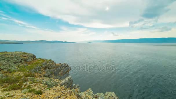 Paisagem vista de nuvens de lapso de tempo. Sibéria. — Vídeo de Stock