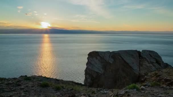 Prores Zonsondergang Tijd Lapse Zonnestralen Wolken Weergeven Sundown Landschap Siberië — Stockvideo