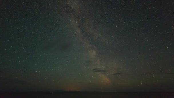 Prores Čas Zanikla Hvězdy Nebe Soustružení Prostoru Astrophotography Přepínač Šířku — Stock video