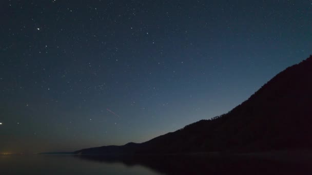 Prores Čas Zanikla Hvězdy Nebe Soustružení Prostoru Astrophotography Přepínač Šířku — Stock video