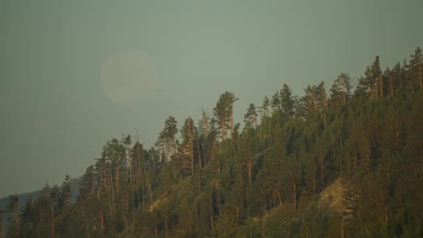 Prores Temps Lune Écoule Paysage Sibérie — Video