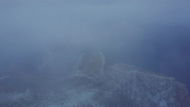 Prores Березі Озера Байкал Скелі Пташиного Польоту Краєвид — стокове відео